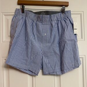 J.Crew Boxer short in Broken-in organic cotton oxford NWT Size L